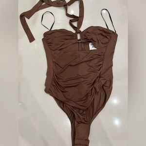 Princess Polly Serenity Bodysuit Brown